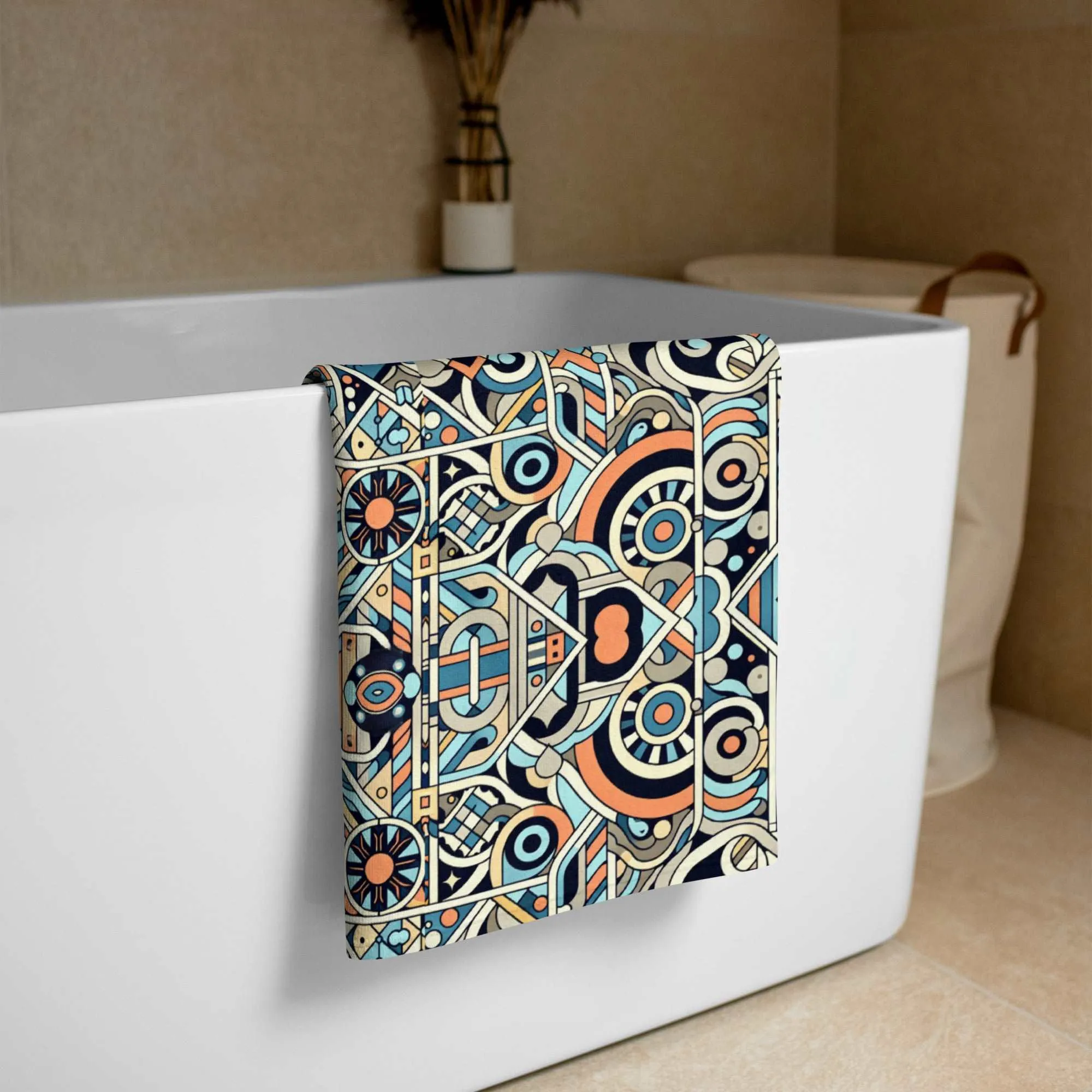 Abstract Print Beach Towel - Custom Print
