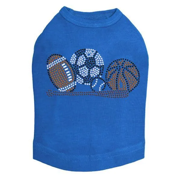 All Sports Rhinestone Dog Tank