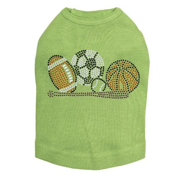 All Sports Rhinestone Dog Tank