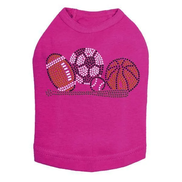 All Sports Rhinestone Dog Tank