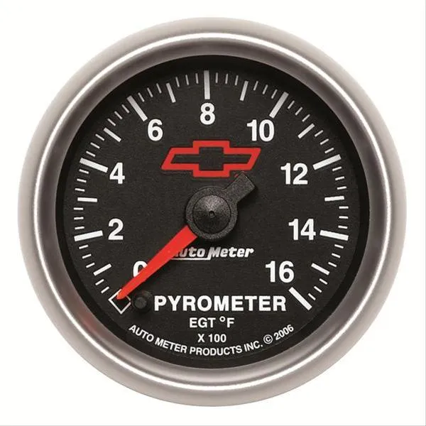 AutoMeter Sport-Comp II Chevy Red Bowtie Analog Gauges 3644-00406