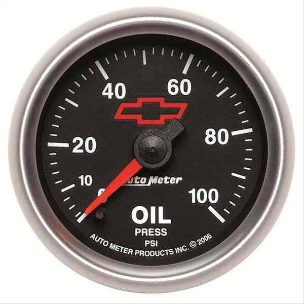 AutoMeter Sport-Comp II Chevy Red Bowtie Analog Gauges 3653-00406