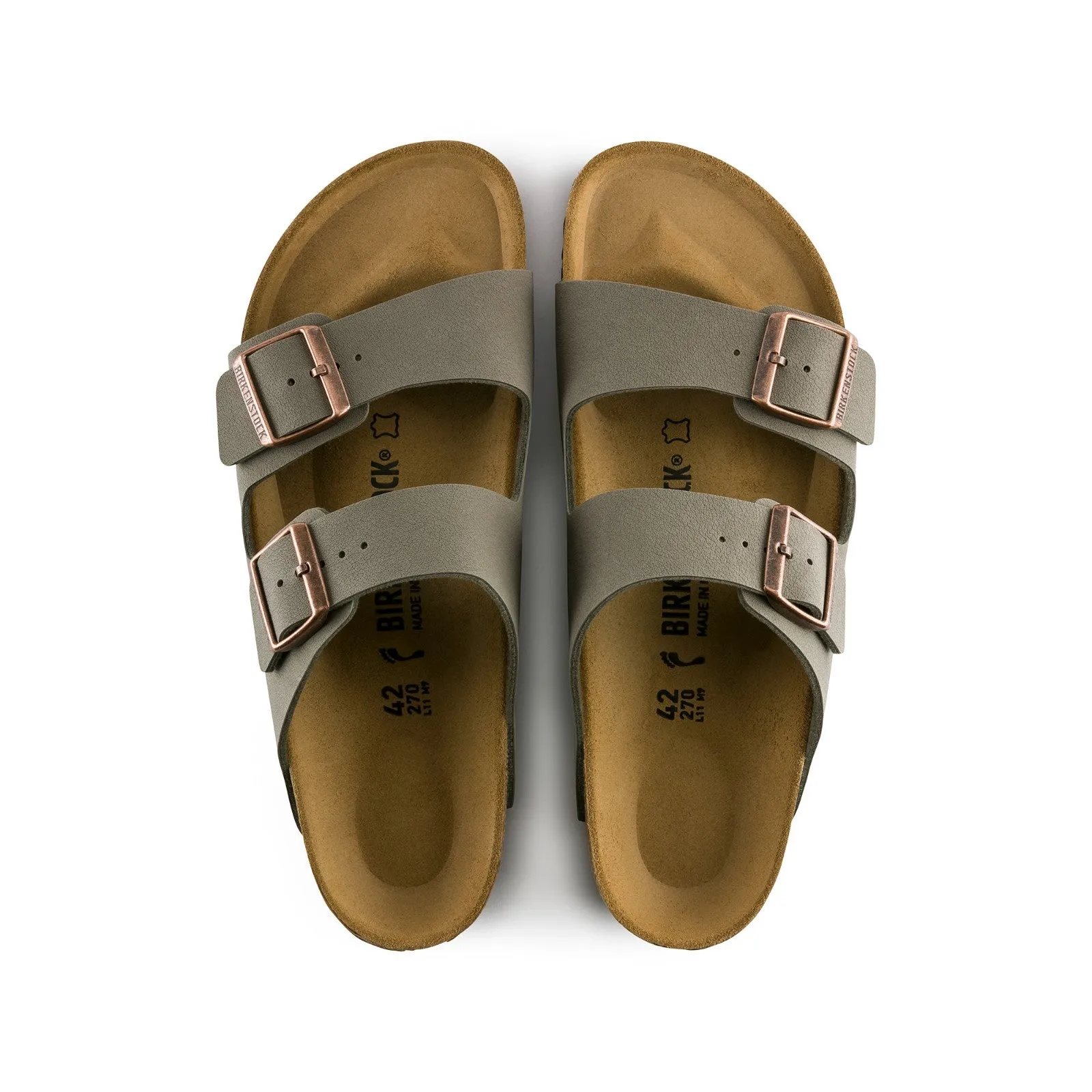 Birkenstock Arizona (Stone Birkibuc) Men's Sandals 151211