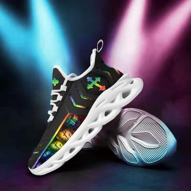 Black Jesus Running Sneakers 3 Max Soul Shoes - Christian Shoes For Men And Women