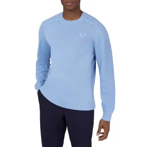 Sky Blue Castore Crew Neck Knitted Golf Sweater
