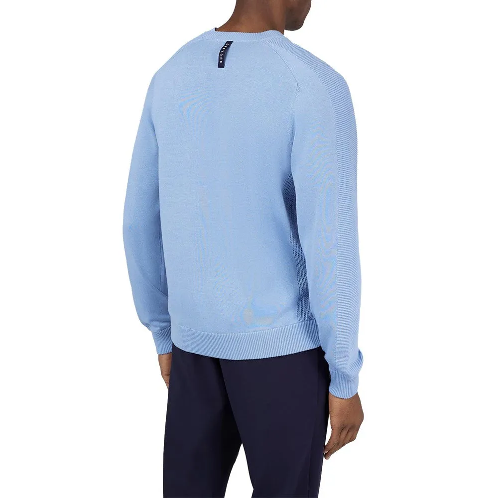 Sky Blue Castore Crew Neck Knitted Golf Sweater