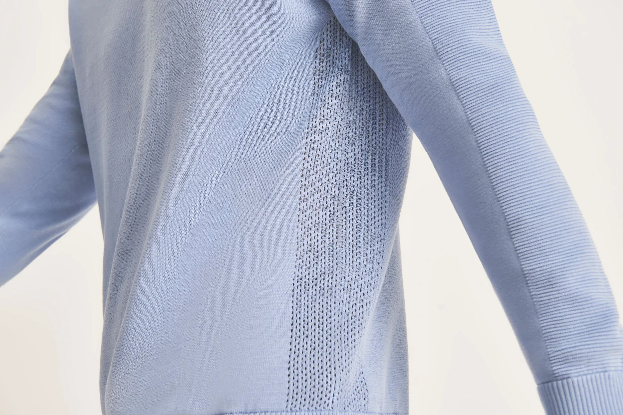 Sky Blue Castore Crew Neck Knitted Golf Sweater