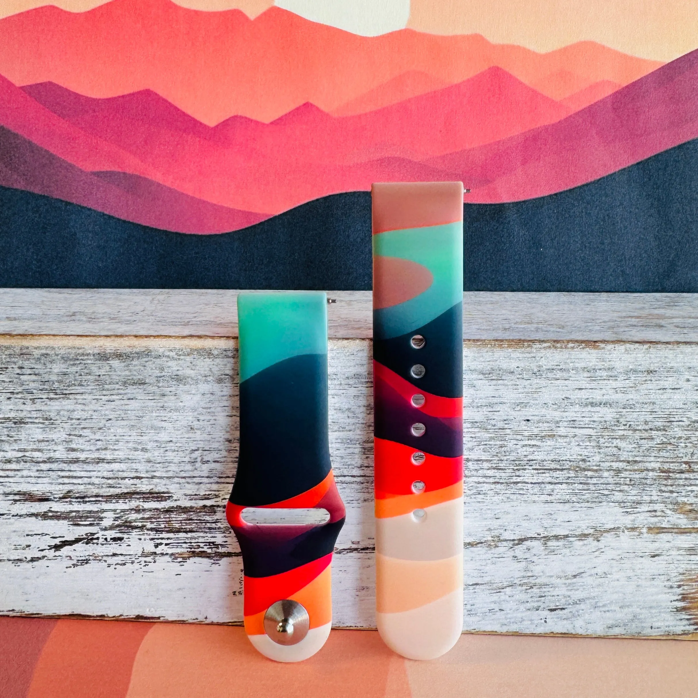 Colorful Dune Delight Print Silicone Band For Samsung Watch