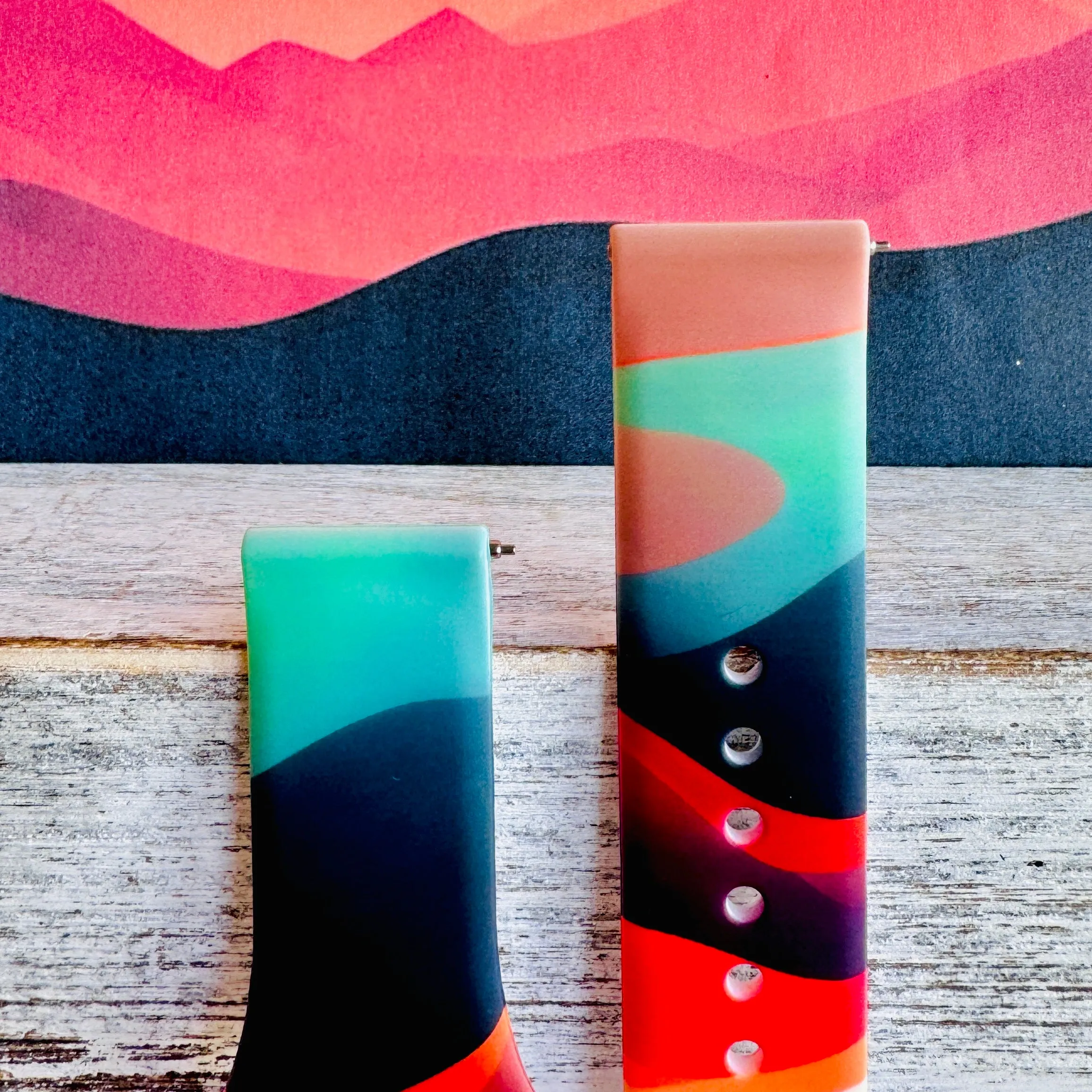 Colorful Dune Delight Print Silicone Band For Samsung Watch