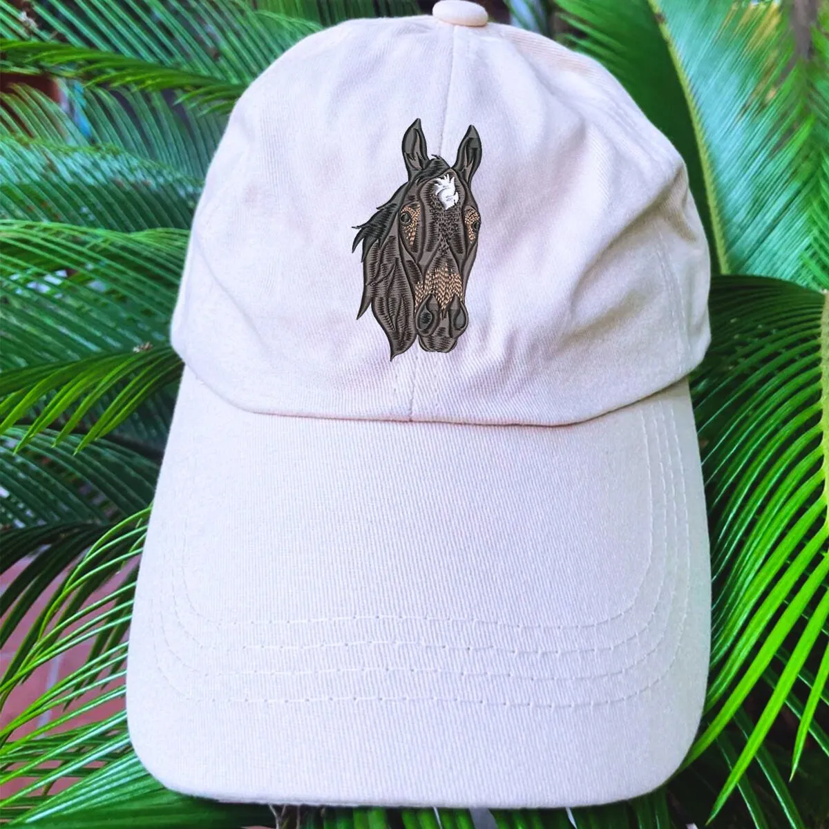 Custom Embroidered Horse Hat with Same Design