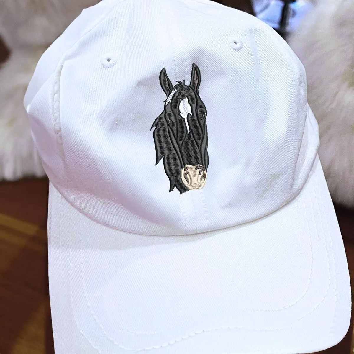 Custom Embroidered Horse Hat with Same Design