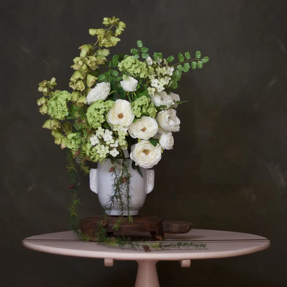 Faux Rose Stem - White