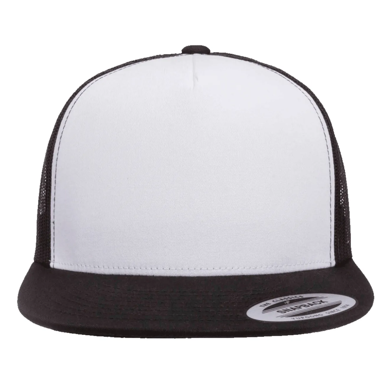 Flexfit Yupoong Classic White Front Panel Adjustable Trucker Cap