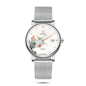 FLOWER - Swiss Quartz Movement Watch | Silver & Orchid