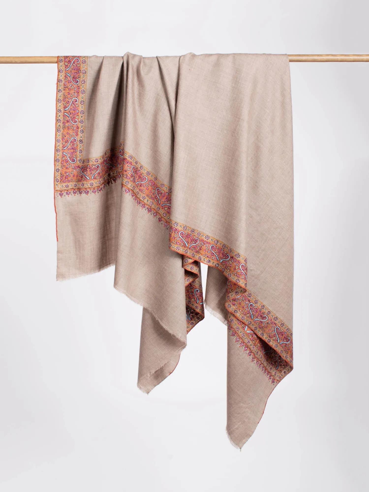 Grey Daur Dar Formal Cashmere Shawl