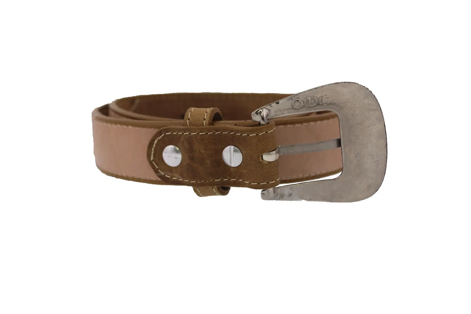 Kids #500 Tan Western Cowboy Belt Leather - Removable Buckle