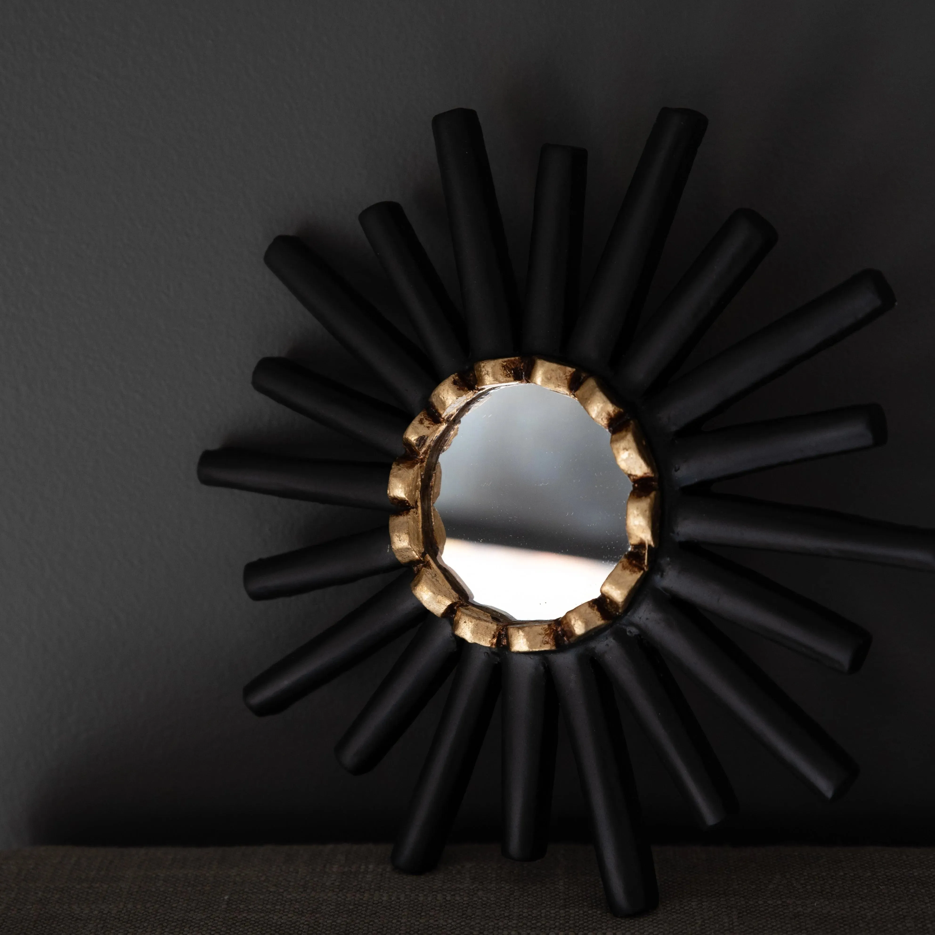 Peruvian Wall Mirror - Black Sunburst