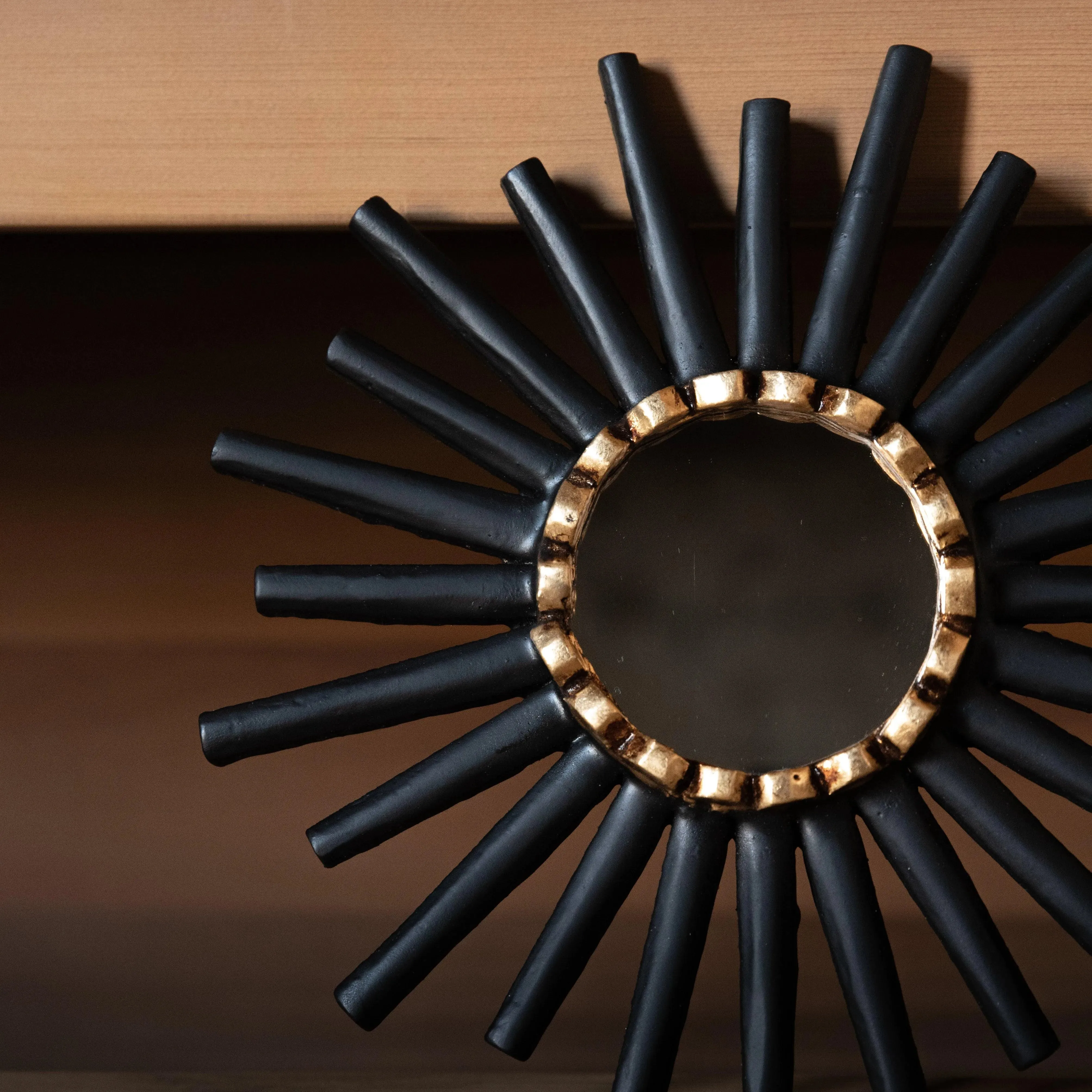 Peruvian Wall Mirror - Black Sunburst