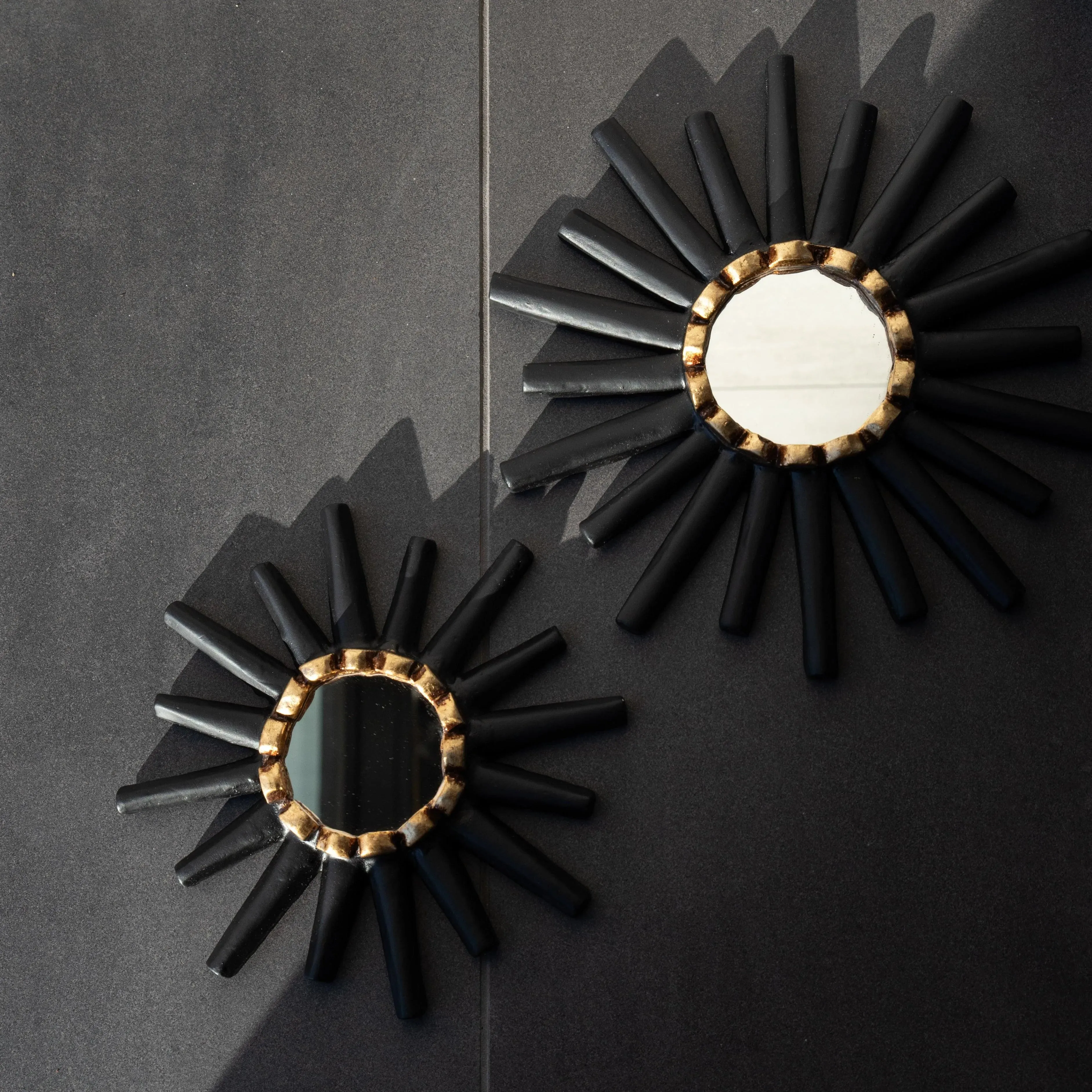 Peruvian Wall Mirror - Black Sunburst
