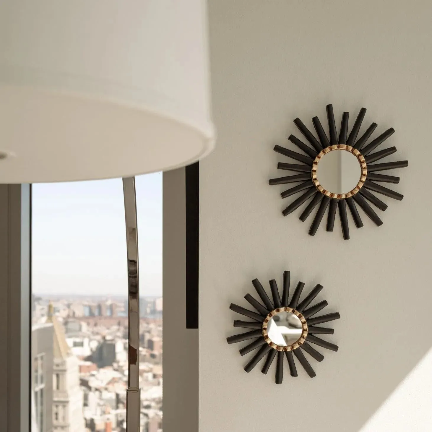 Peruvian Wall Mirror - Black Sunburst
