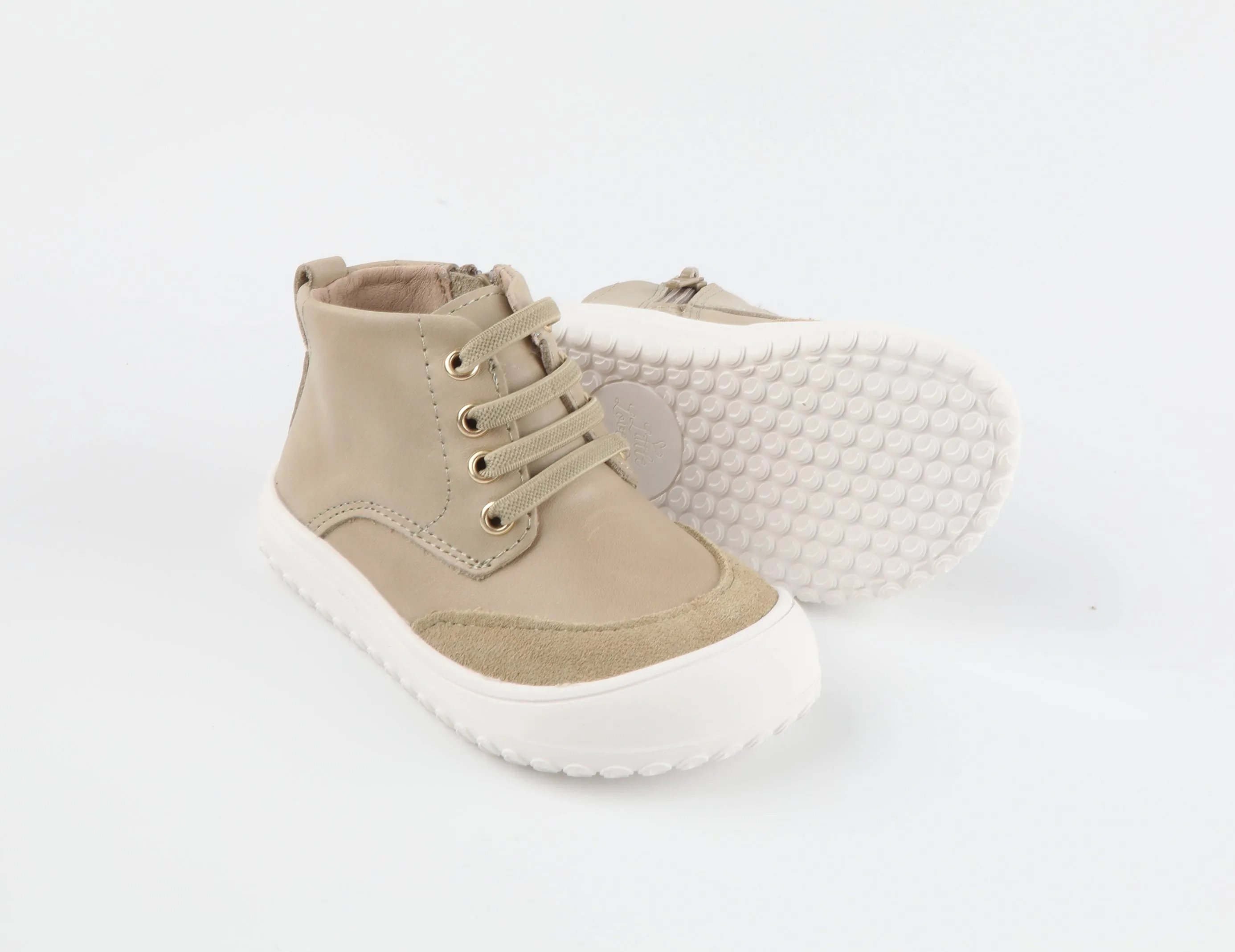 Play Perfect Beige High Top {Premium Leather}