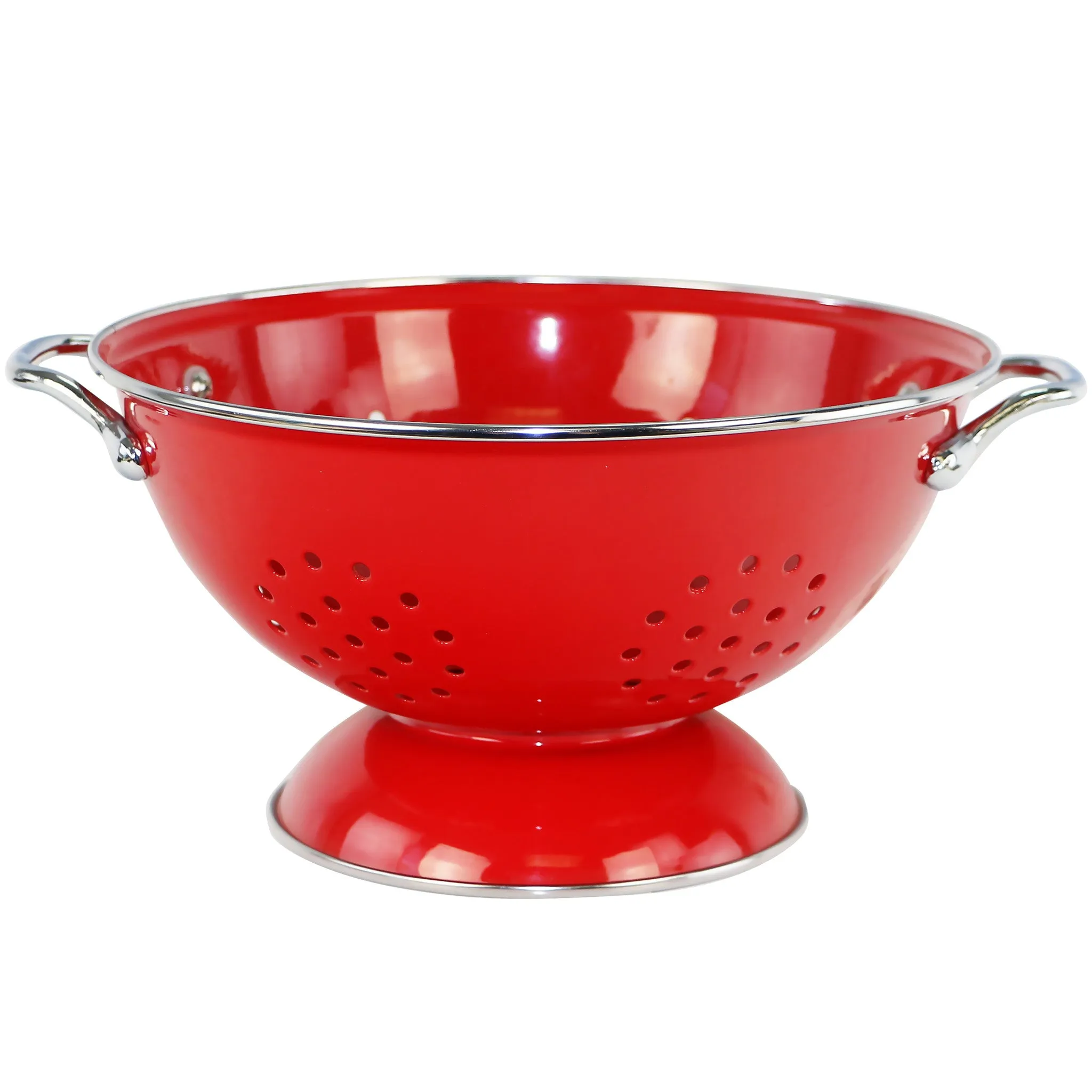 Powder Coated Colanders, Various Sizes, Red