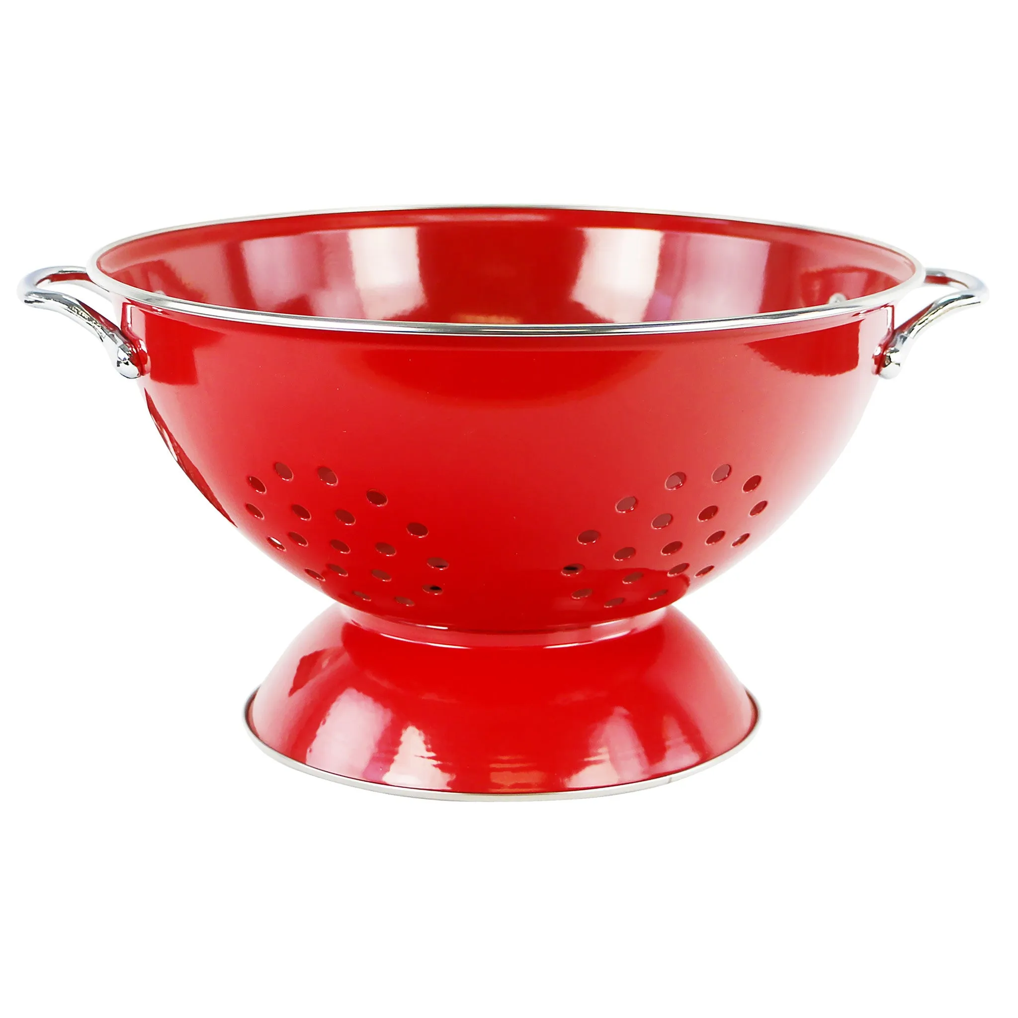 Powder Coated Colanders, Various Sizes, Red