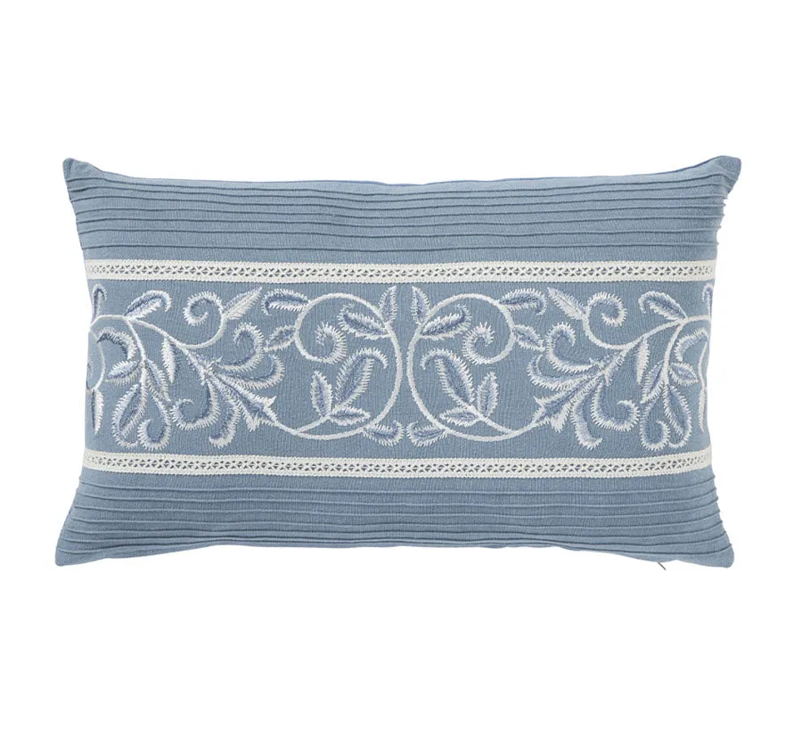 Provincial 30x50cm Filled Cushion Blue