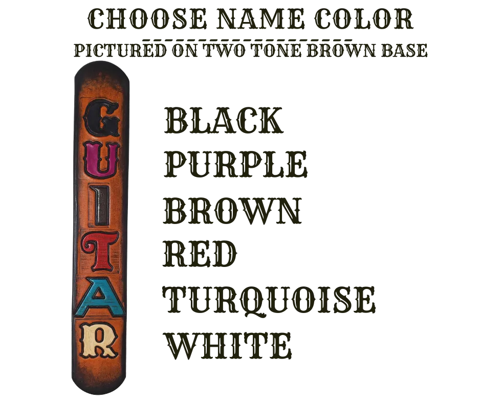 "Guitars and Cadillac's"  Leather Guitar Strap