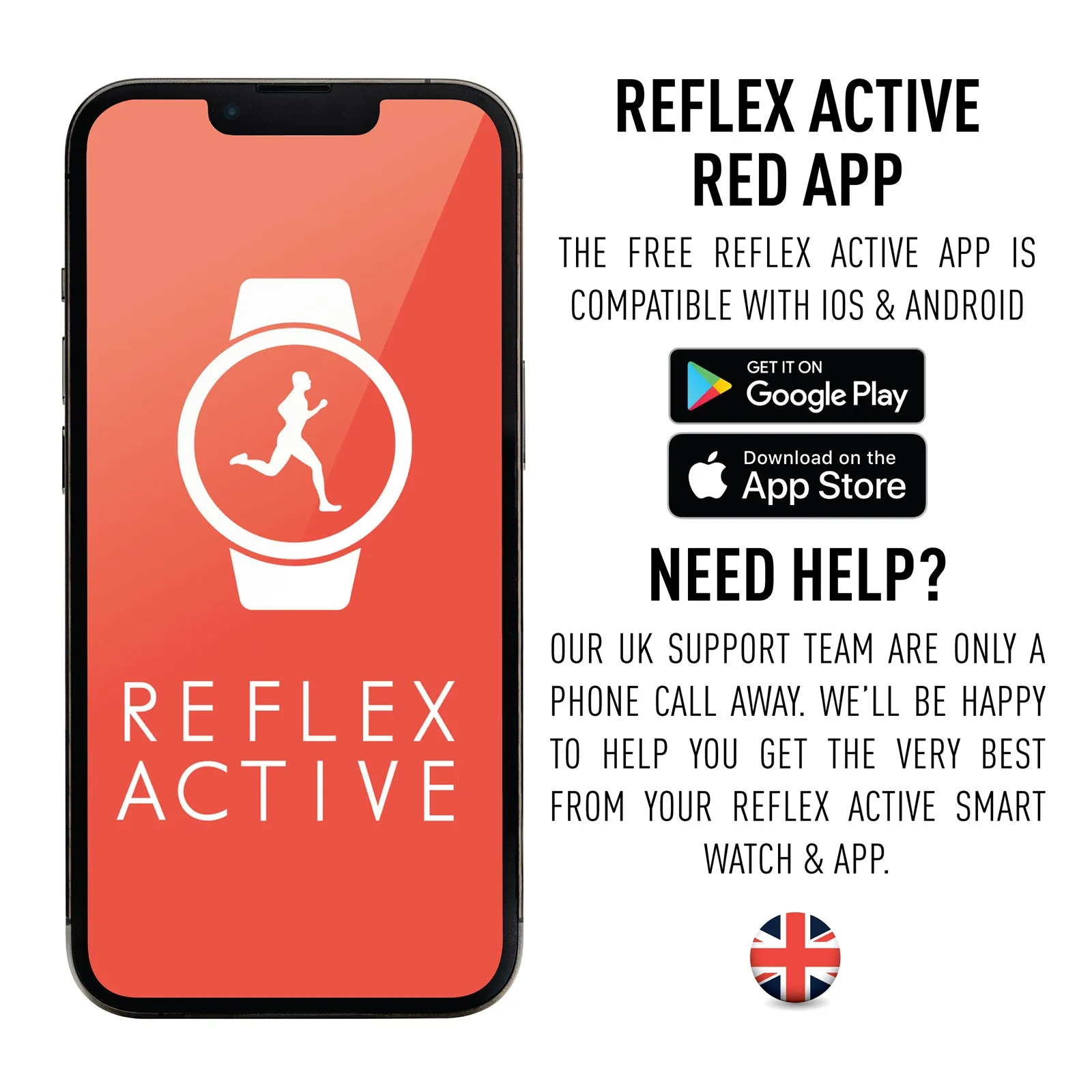 Reflex Active Series 23 Black Smart Watch RA23-4076