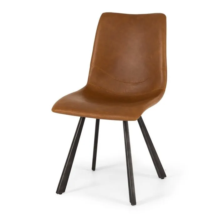 Rustic Dining Chair - Cognac
