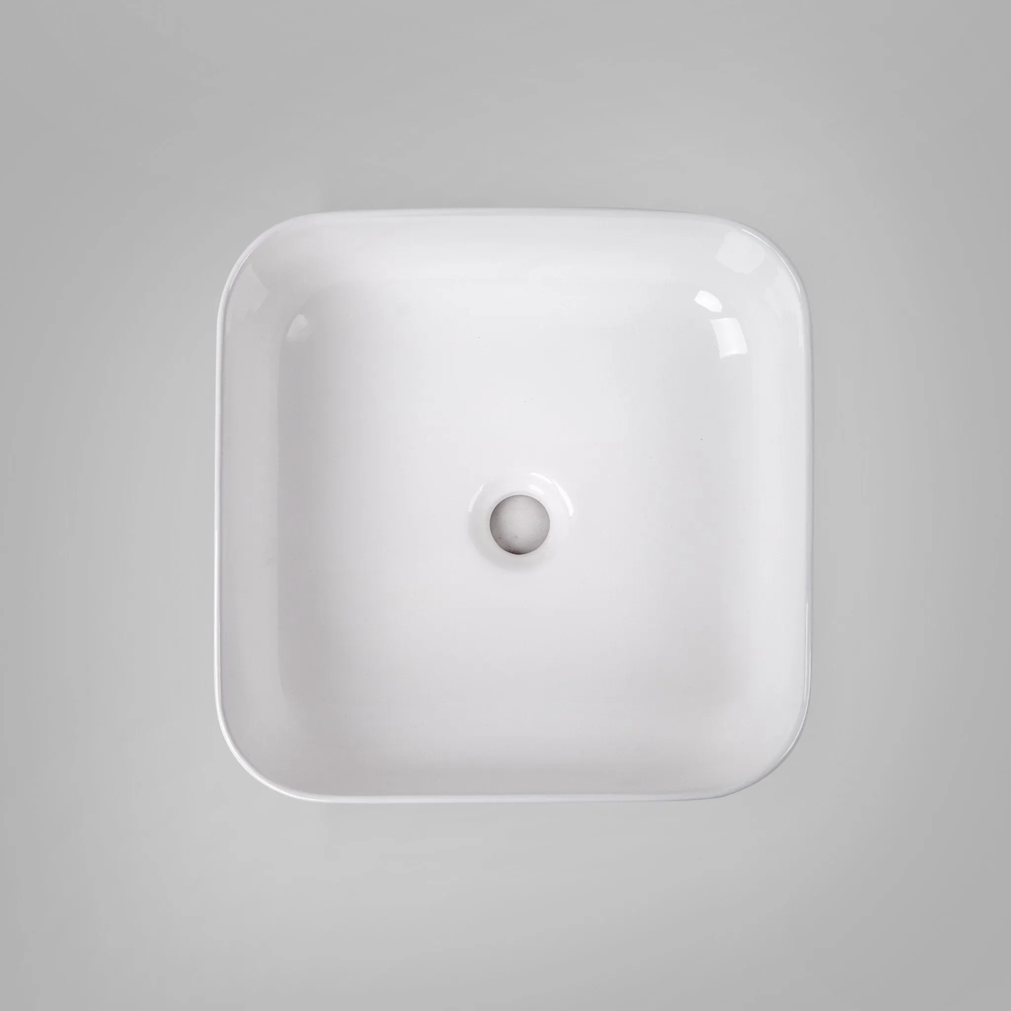 SEINE 38 Above Counter Square Basin Gloss White