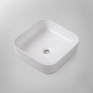SEINE 38 Above Counter Square Basin Gloss White