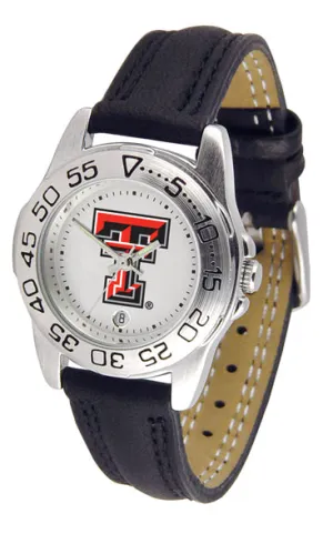 Texas Tech Sport Leather Ladies Watch