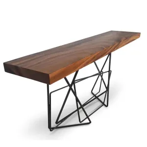 Torq Solid Chamcha Wood Rectangular Console Table